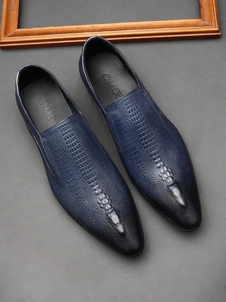 2025 New Trend Elegant Style British Authentic Genuine Leather Men's Cow Leather Dress Shoes Wedding Party Shoes