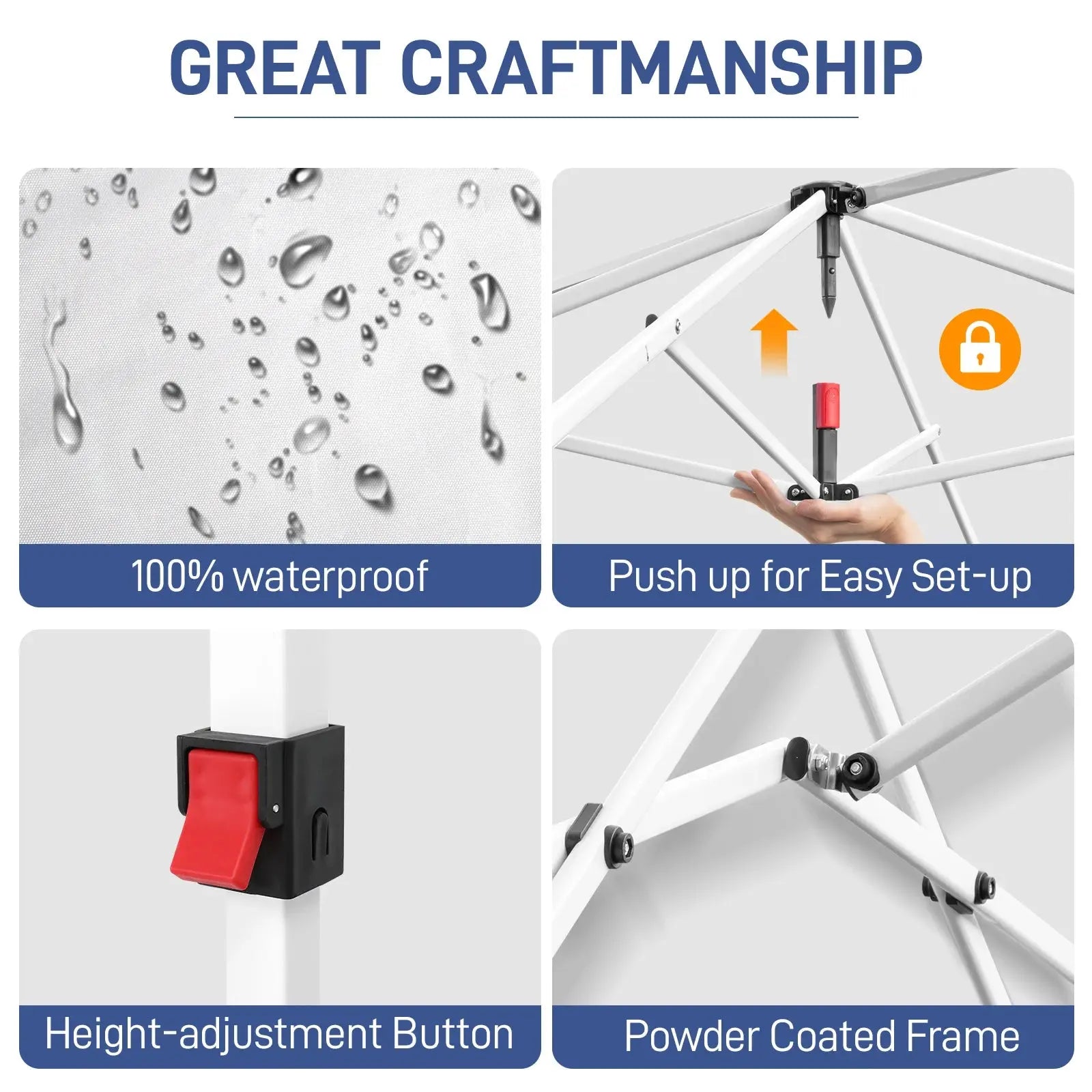 10X10ft   Outdoor Canopy Pop-up Gazebo White Avivanastore