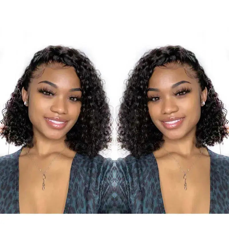 Transparent Lace Synthetic Lace High Quality Synthetic Synthetic Hair Short Wigs Curly Wigs Rose Net Wig