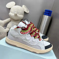 Lanvine Luxury Designer Lace-Up Sporty Fashion Trend Breathable Mesh Lining Casual Walking Shoes for Men Women