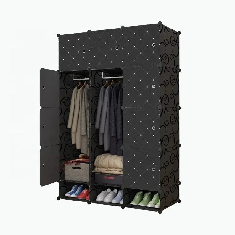 Factory Outlet Hot Selling Cheap Price Two Size Room Organizer Storage Home Furniture Wardrobe for Clothes and Shoes