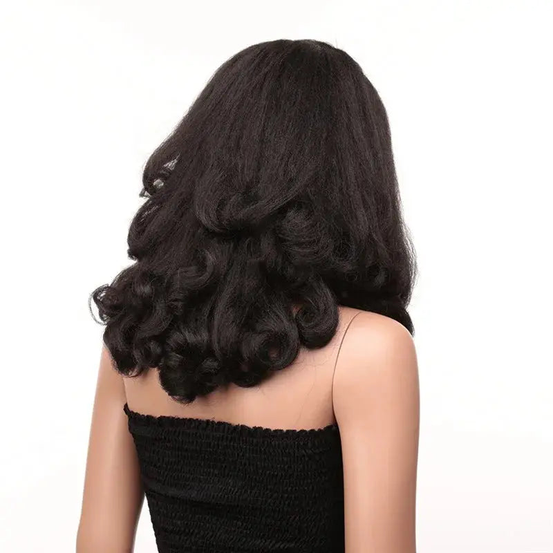 20-Inch Heat Resistant Light Brown Lace Synthetic Wig for Women Natural Wavy Wig