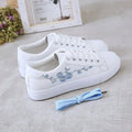 Embroidered Ladies White Shoes Casual Sports Shoes New Low-top Women's Shoes