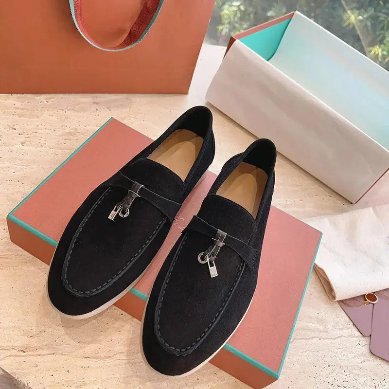 New Men's Loafers with One Foot Kick Casual Style Plus Size Workwear Men's Shoes