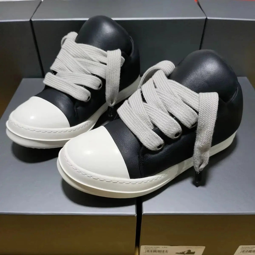 Men's Owens Vintage Sneakers Designer Low-top Padded LWG-certified Grained Lambskin Board Designer Men  Shoes Black