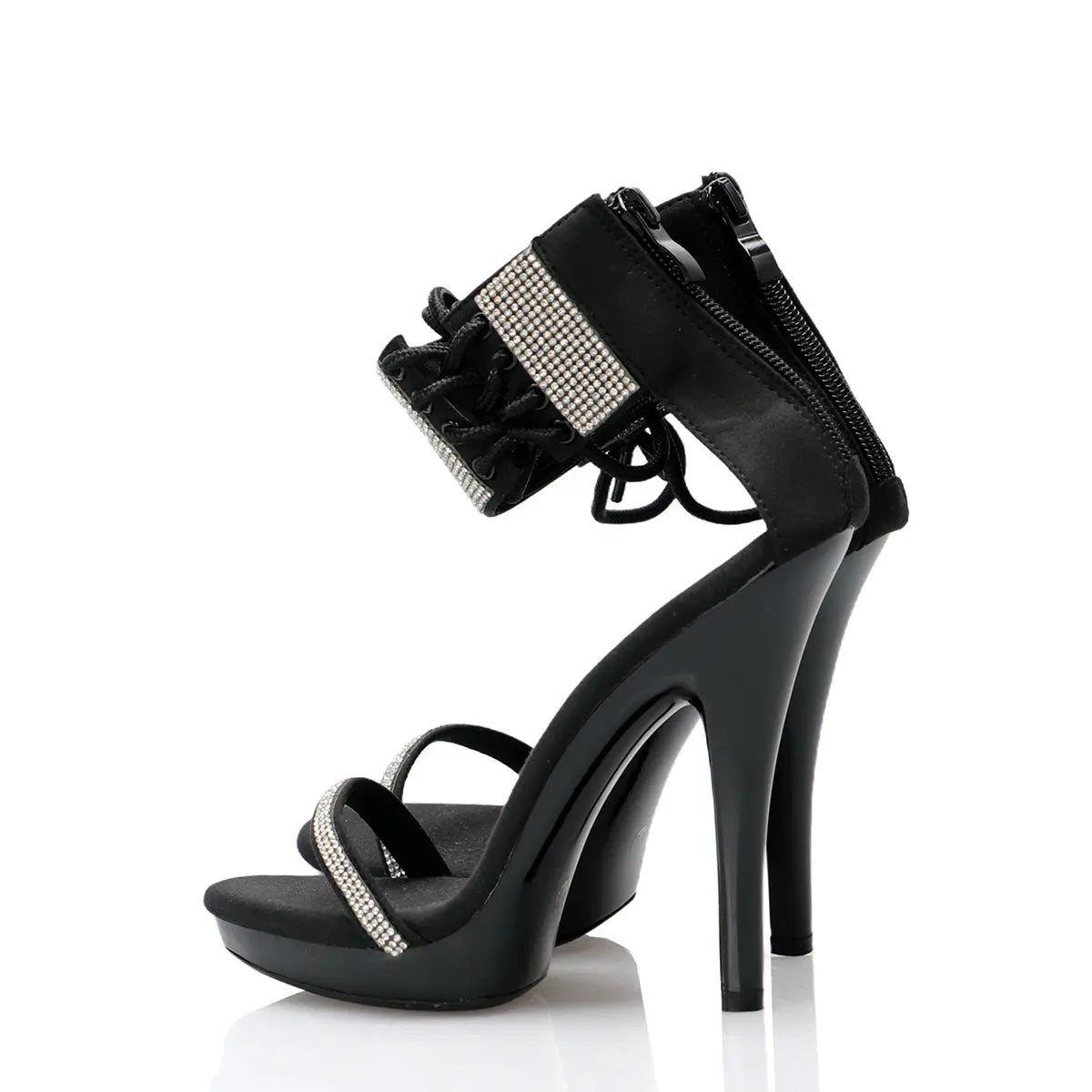 1 Ultra-fine Stiletto Heels with Glittering Diamonds Steel Tube Dance Shoes with Anti-slip and Wear-resistant Properties Elegant