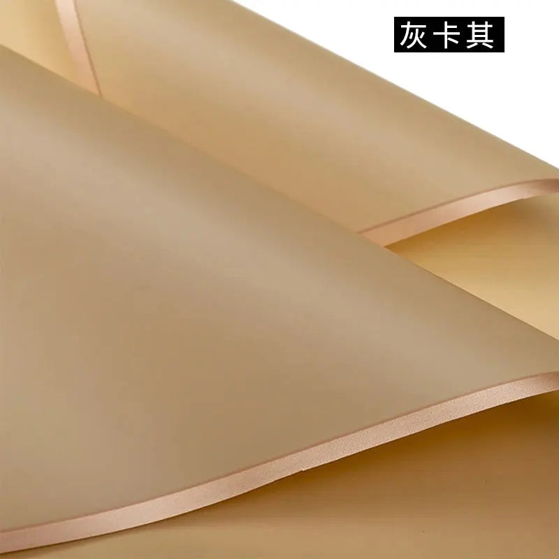 Design Golden Edge Wholesale Plastic Waterproof Frame Gift for Packaging Floral Custom Bouquet Flowers Wrapping Paper Avivanastore