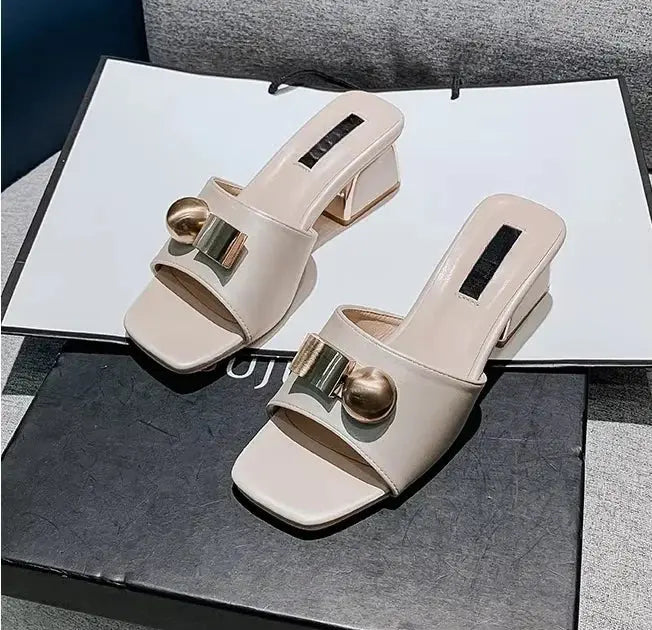 2026 Luxury Peep Toe Heel Ladies Shoes and Sandals Summer Party Wedges Chunky Heels High Quality Women's Shoes Women Heels