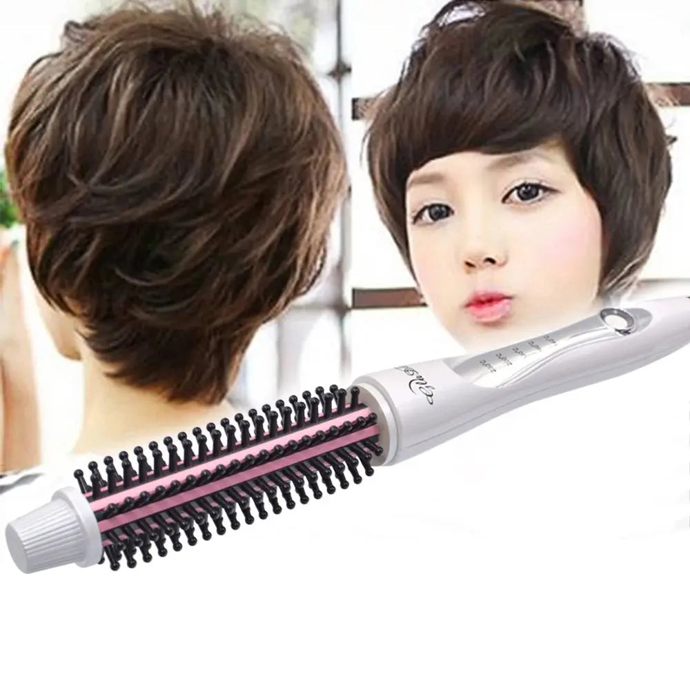 Hair Curler Hair Straightening Brush Hot Heating Comb Hair Straight Styler Corrugation Curling Iron Hair Curler Comb Avivanastore