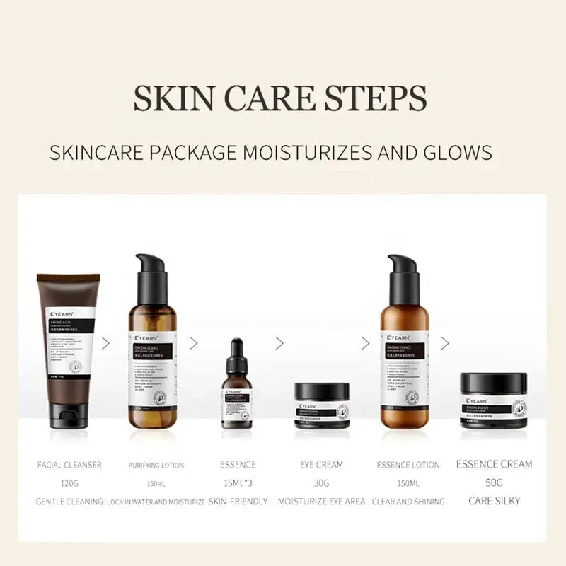 Private Label Carnosine Skin Care Anti-Aging Skincare Routine Korean Red Ginseng Essential Nourishing Facial Care