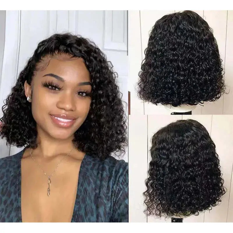 Transparent Lace Synthetic Lace High Quality Synthetic Synthetic Hair Short Wigs Curly Wigs Rose Net Wig