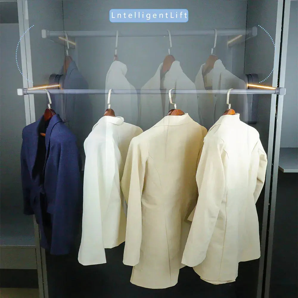 Hot Selling Voice Control Pull Down Clothes Rail Smart Sensing Wardrobe Clothes Lift Quick Response Closet Wardrobe Lifts