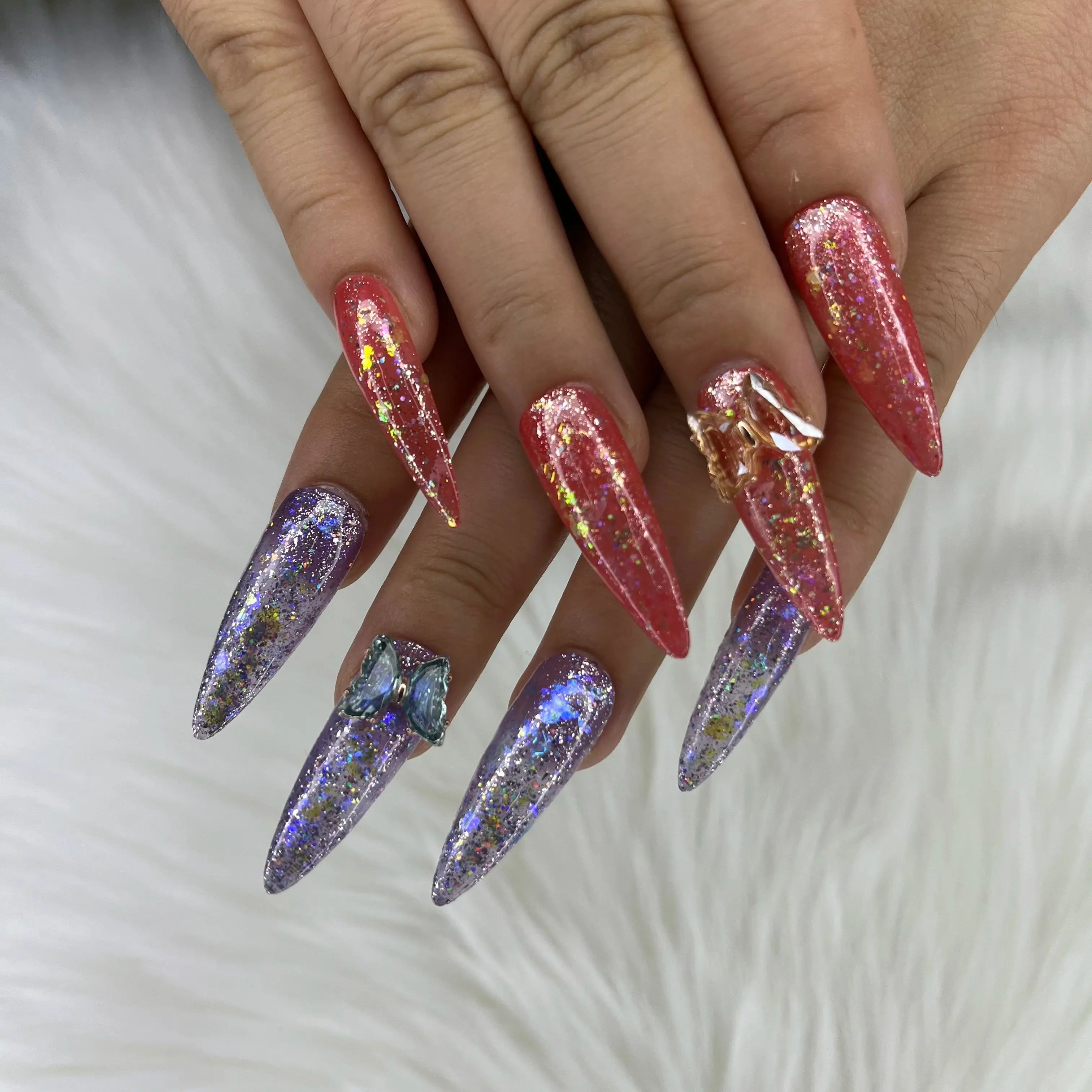 2026 Custom Acrylic Artificial Fingernails Handmade Press-on Nails with Logo Unique New Style Customized Packaging for Designers