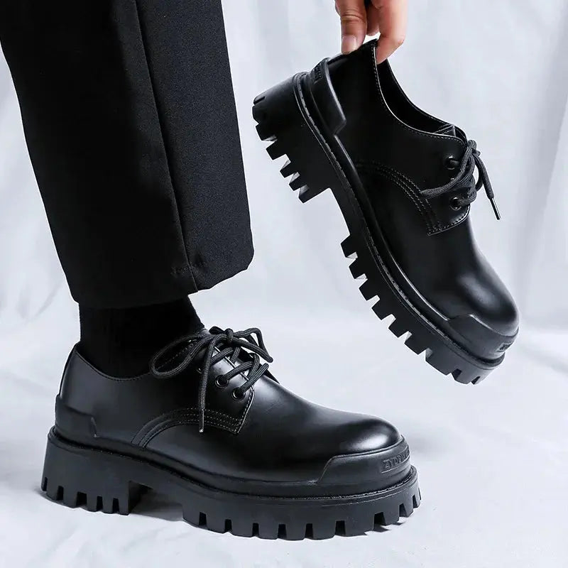 Spring Autumn Lightweight Comfortable Slip PU Walking High Quality Leather Round Head Design Casual Dress Loafers Business Shoes