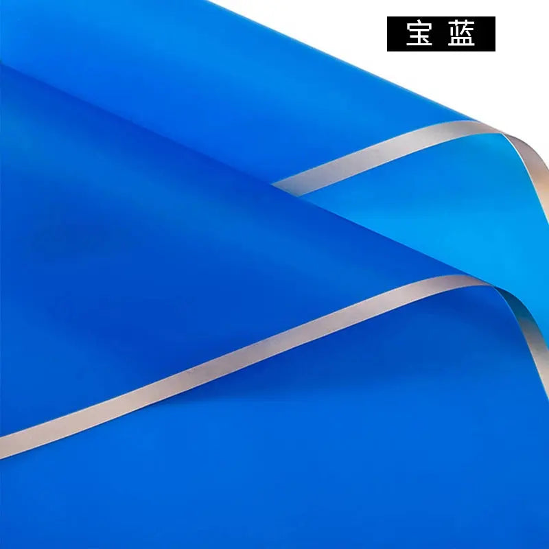 Design Golden Edge Wholesale Plastic Waterproof Frame Gift for Packaging Floral Custom Bouquet Flowers Wrapping Paper Avivanastore