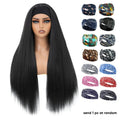 SARLA Wholesale YaKi Straight Headband Wigs for Black Woman Glueless Headband Wig Synthetic Wig Heat Resistant for Women Hair