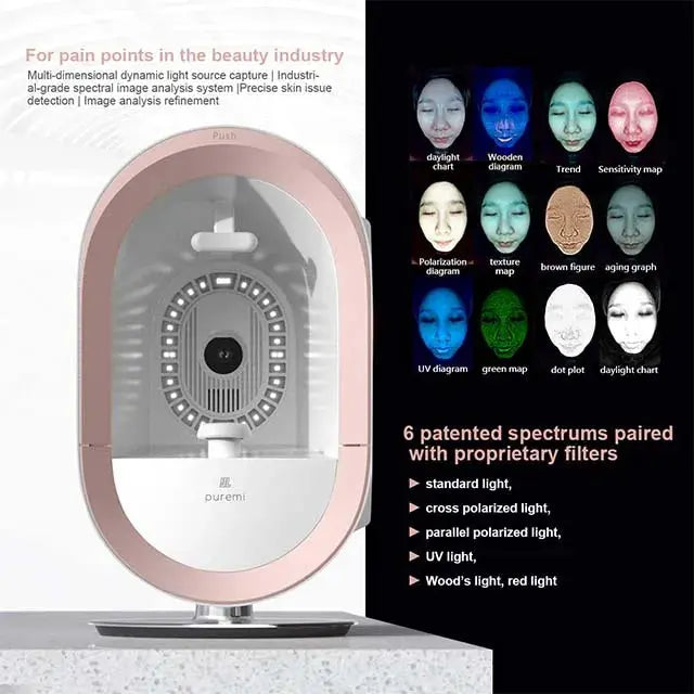 AI-Powered Skin Scanner - 4K HD Camera & Easy Operation | Customizable Skincare Recommendation & Auto Report for Beauty Salon