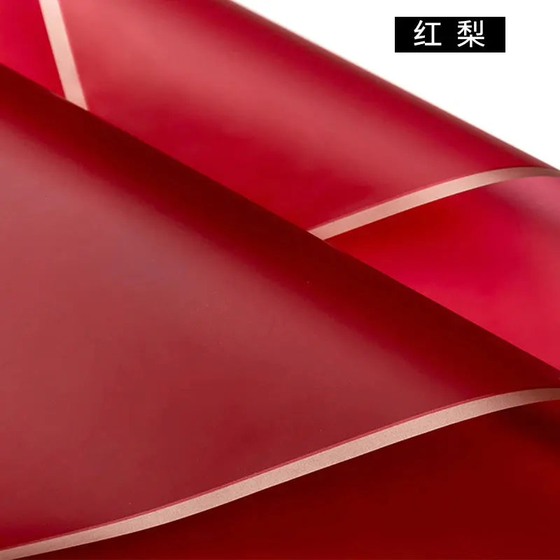 Design Golden Edge Wholesale Plastic Waterproof Frame Gift for Packaging Floral Custom Bouquet Flowers Wrapping Paper Avivanastore