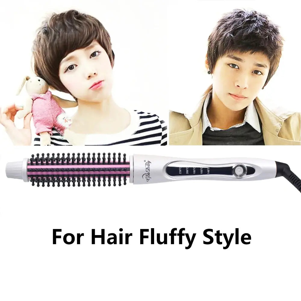 Hair Curler Hair Straightening Brush Hot Heating Comb Hair Straight Styler Corrugation Curling Iron Hair Curler Comb Avivanastore