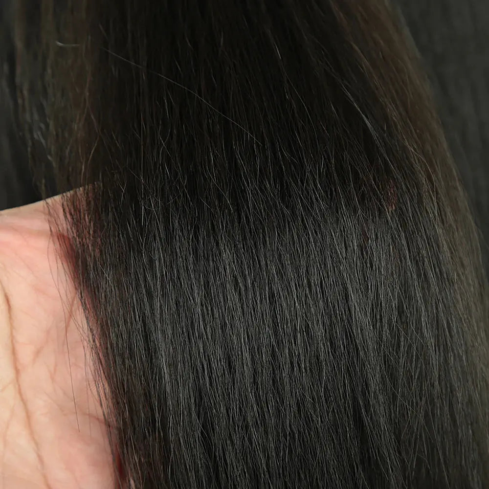 High Quality Yaki Straight 13*4 Synthetic Lace Front Wig for Women High Temperature Fiber Black Long Curly Synthetic Wig