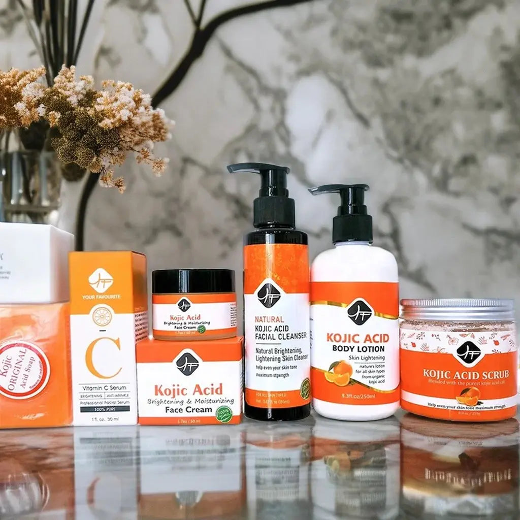 Best Selling Kojic Acid Skincare Set Natural Whitening SOAP  Facial Acne Function Anti-Aging Glycerine Facial Kojic Acid  Set