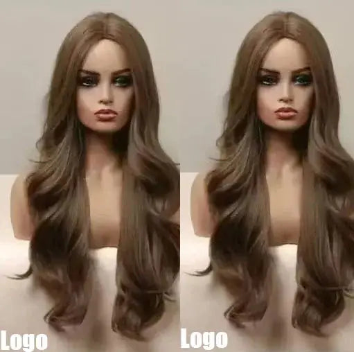 Wholesale Popular Former Lace Wig Women European and American Wig Rose Net in the Long Curly Hair Chemical Fiber Wig Head Set