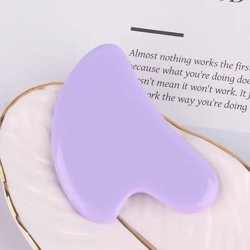 Natural Resin Gua Sha Scraper Facial Massager Tool Quartz Guasha Massage Board Face Lift Slim Gouache Scraper Scraping Plate Avivanastore