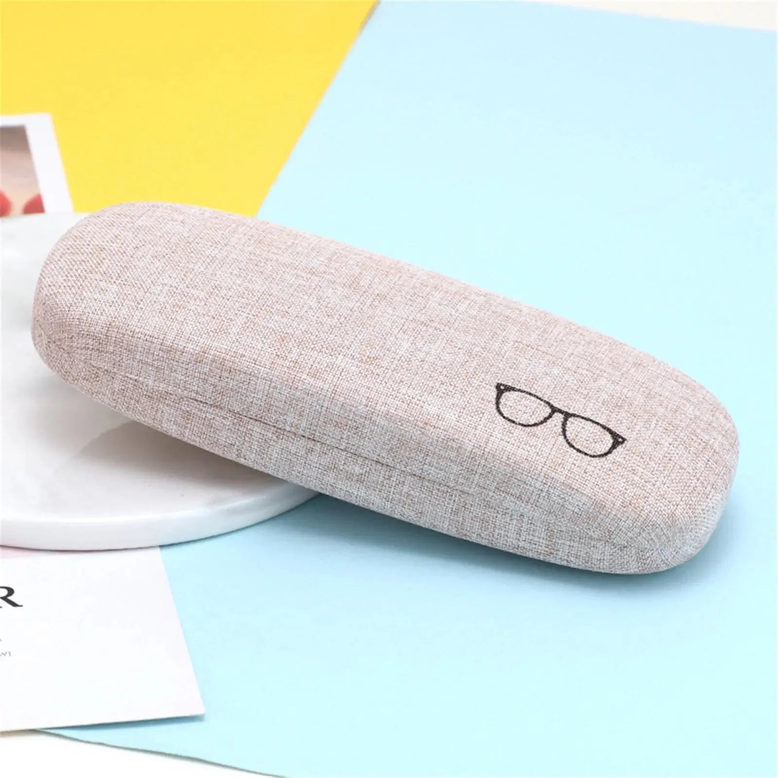 KLASSNUM Hard ShellS Fashion Glasses Case Linen Fabrics Eyewear Cases Cover Protective for Men Women Sunglasses Glasses Box Avivanastore