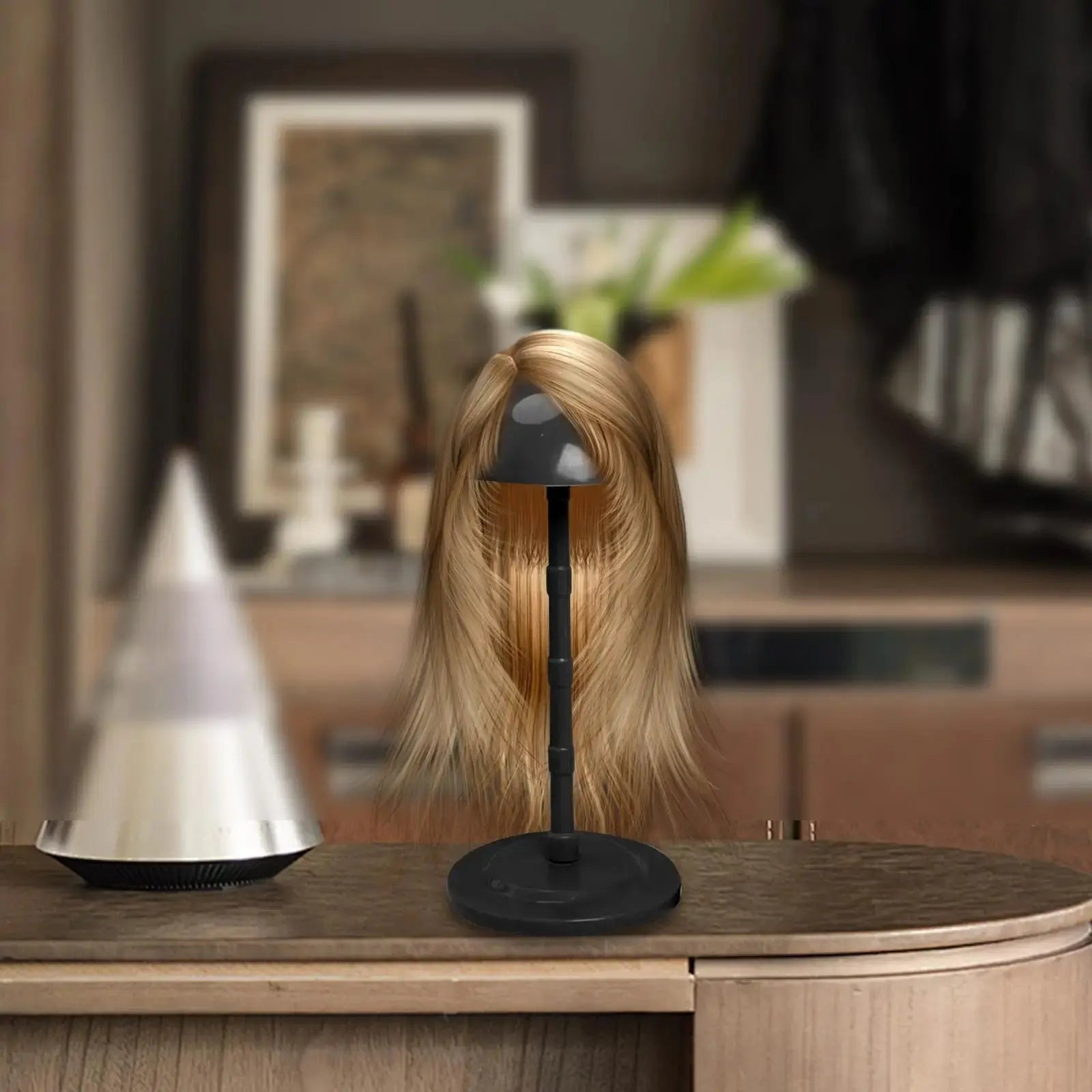 Wig Stand Lightweight for Hairdresser Barber Decorative Accessory Professional Wig Head Stand for Home Shop Salon Styling Market