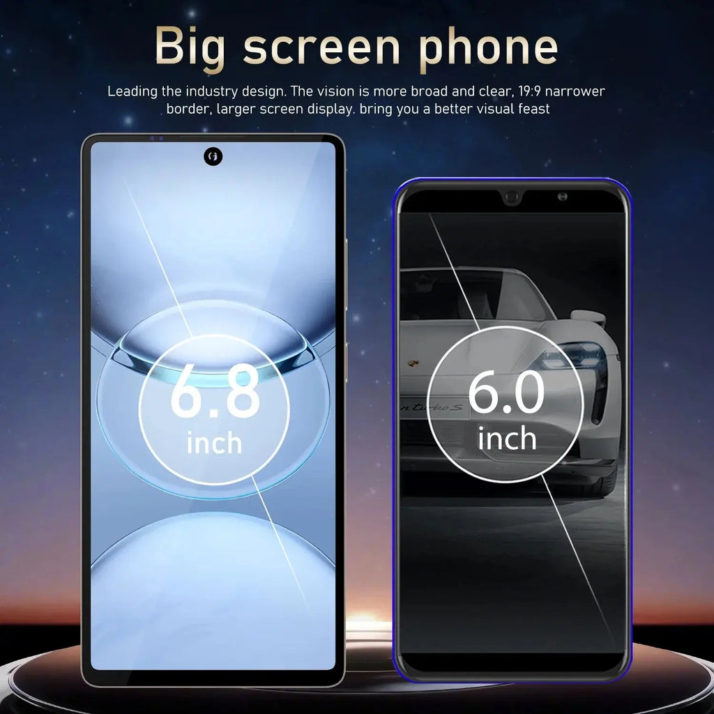 Global Vision S24 Ultra Smartphone 5G Android 5800mAH 8GB RAM 512G ROM 6.8Inch 1920x1080HD 24+48MP MTK10 4G Network Mobile Phone Avivanastore