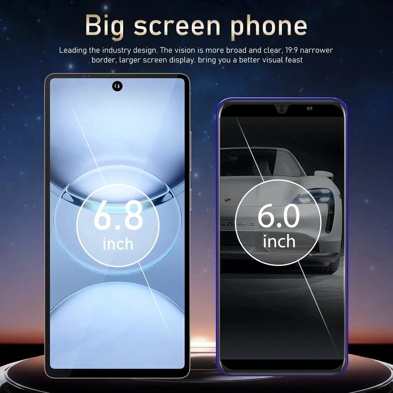 Global Vision S24 Ultra Smartphone 5G Android 5800mAH 8GB RAM 512G ROM 6.8Inch 1920x1080HD 24+48MP MTK10 4G Network Mobile Phone Avivanastore