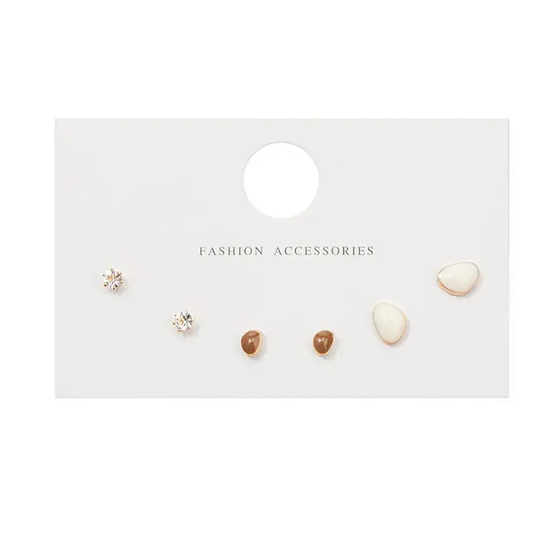 4 Pair Set Silver Color Heart Stud Earrings Sets for Women Girls Exquisite Party Dailywear Jewelry Simple Cute Gift Accessories Avivanastore