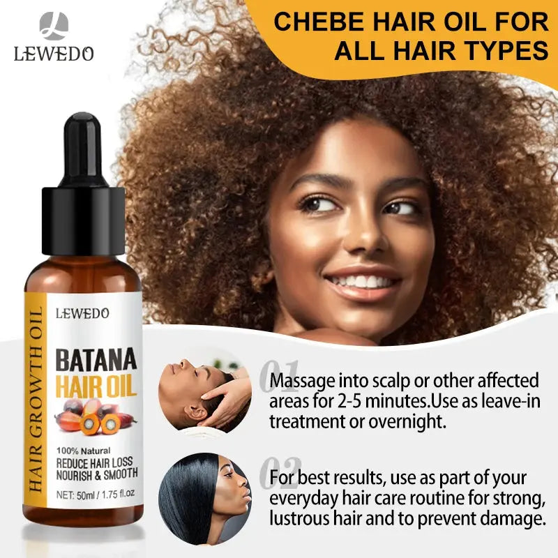 Lewedo Naturals Batana Oil Fast Hair Growth for Men Women Pure Batana Oil Nourish Shiny Hair Healthy Hair Care Anti Hair Loss Avivanastore