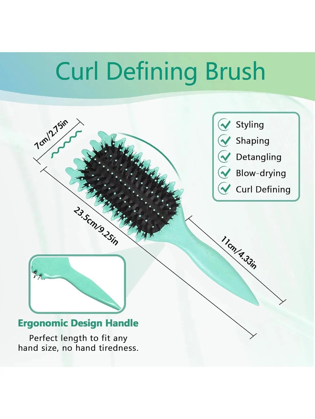 1PCS Curly Hair Definition Styling Brush Wrinkle Removal Hair Brush Entangled Wet Curly Hair Comb Styling Curly Hair Tool Avivanastore