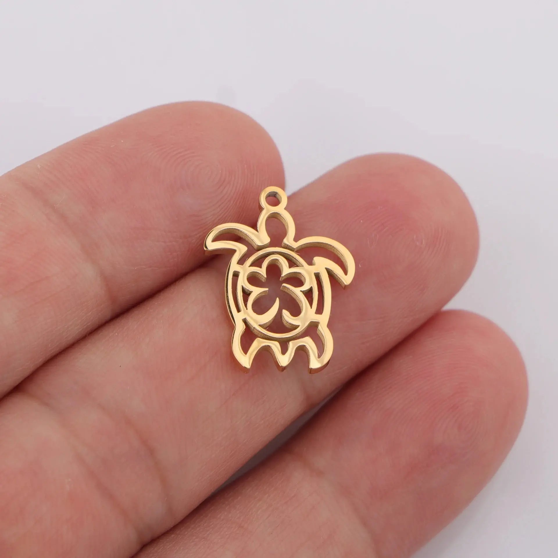 5pcs/lot Mirror Polished Stainless Steel Turtle Shell Starfish Sailboat Tortoise Charms Pendants for DIY Jewelry Making