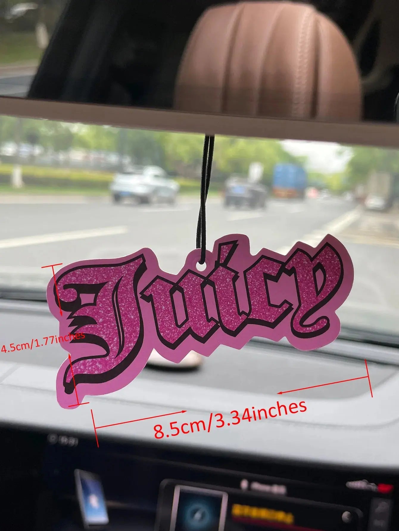 Perfume Bottle with Freesia and English Pear Scent (International Trend) Car Air Freshener, Wardrobe Air Freshener, Perfume, Rearview Mirror Decoration, Car Accessories Interior Pendant, Natural Fragrance to Purify the Air, A