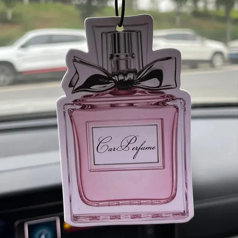Perfume Bottle with Freesia and English Pear Scent (International Trend) Car Air Freshener, Wardrobe Air Freshener, Perfume, Rearview Mirror Decoration, Car Accessories Interior Pendant, Natural Fragrance to Purify the Air, A
