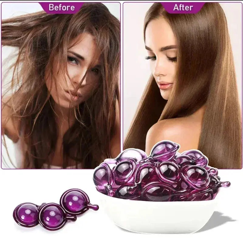 Hair Vitamin Capsule Keratin Oil Fast Restore Soft Smooth Shiny Hair Care Nourish Repair Hair Damaged Splitting Treatment Produc Avivanastore
