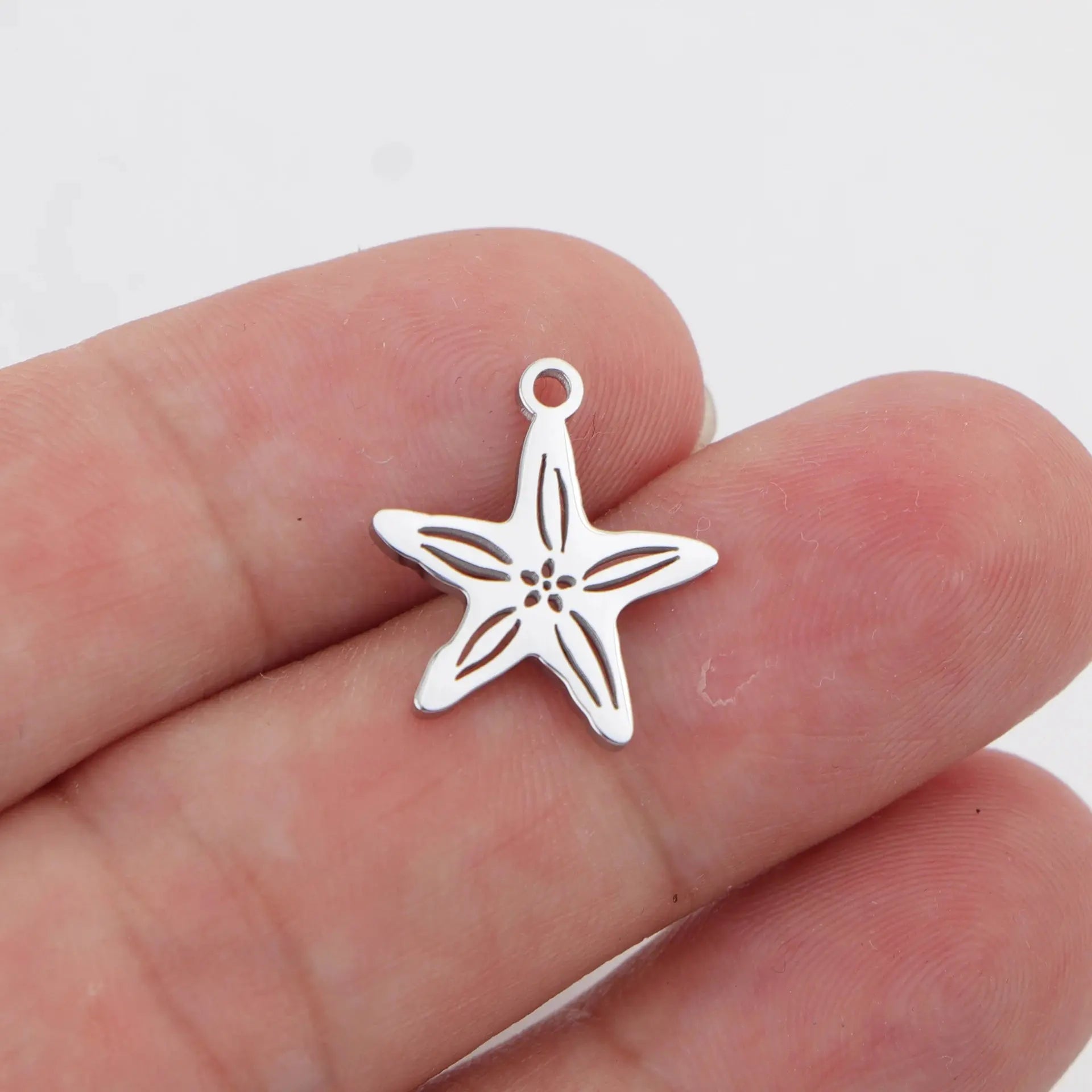 5pcs/lot Mirror Polished Stainless Steel Turtle Shell Starfish Sailboat Tortoise Charms Pendants for DIY Jewelry Making