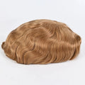 Human Hair Toupee for Men Blonde Hair System 8x10" Full Lace Hair Units Light Brown Real Human Hair Replacement System
