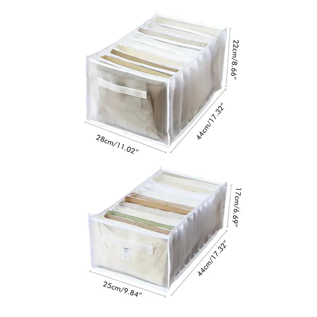 Clothing Organizer Box Multi-grid Jeans Pants Storage Holder Type Avivanastore