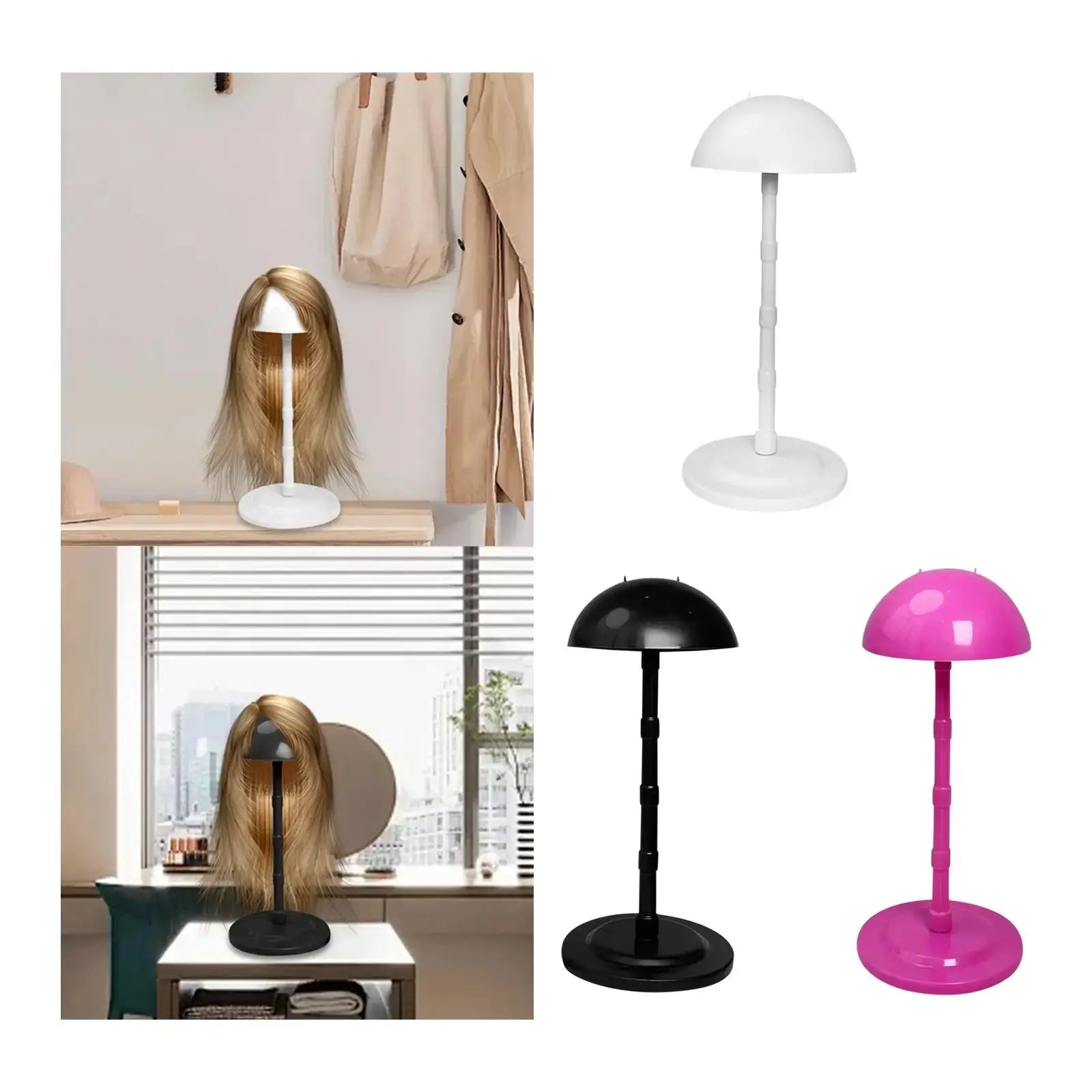 Wig Stand Lightweight for Hairdresser Barber Decorative Accessory Professional Wig Head Stand for Home Shop Salon Styling Market