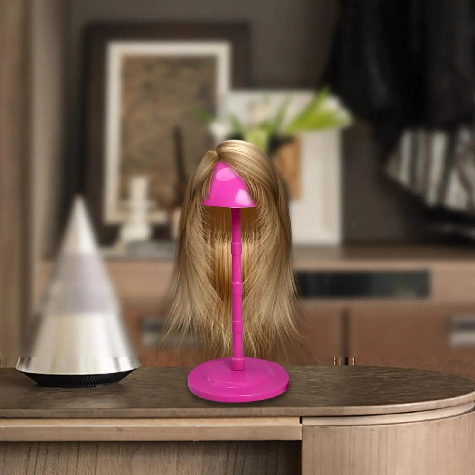 Wig Stand Lightweight for Hairdresser Barber Decorative Accessory Professional Wig Head Stand for Home Shop Salon Styling Market