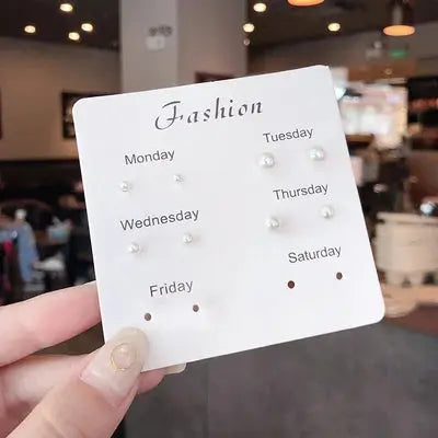 4 Pair Set Silver Color Heart Stud Earrings Sets for Women Girls Exquisite Party Dailywear Jewelry Simple Cute Gift Accessories Avivanastore