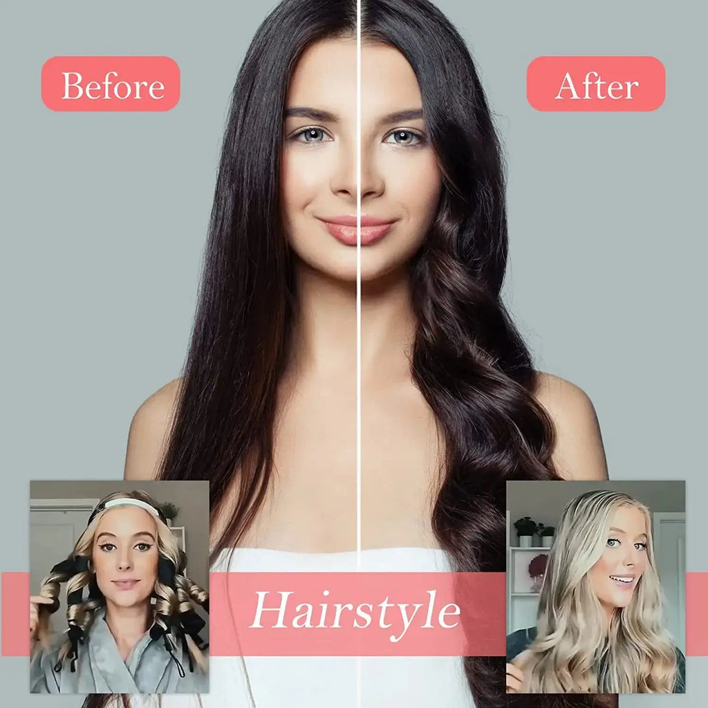 Lazy Hair Curler Hair Rollers Heatless Curling Rod Headband Curls Silk Ribbon Sleeping Soft Wave Formers No Heat Curls Ribbon Avivanastore