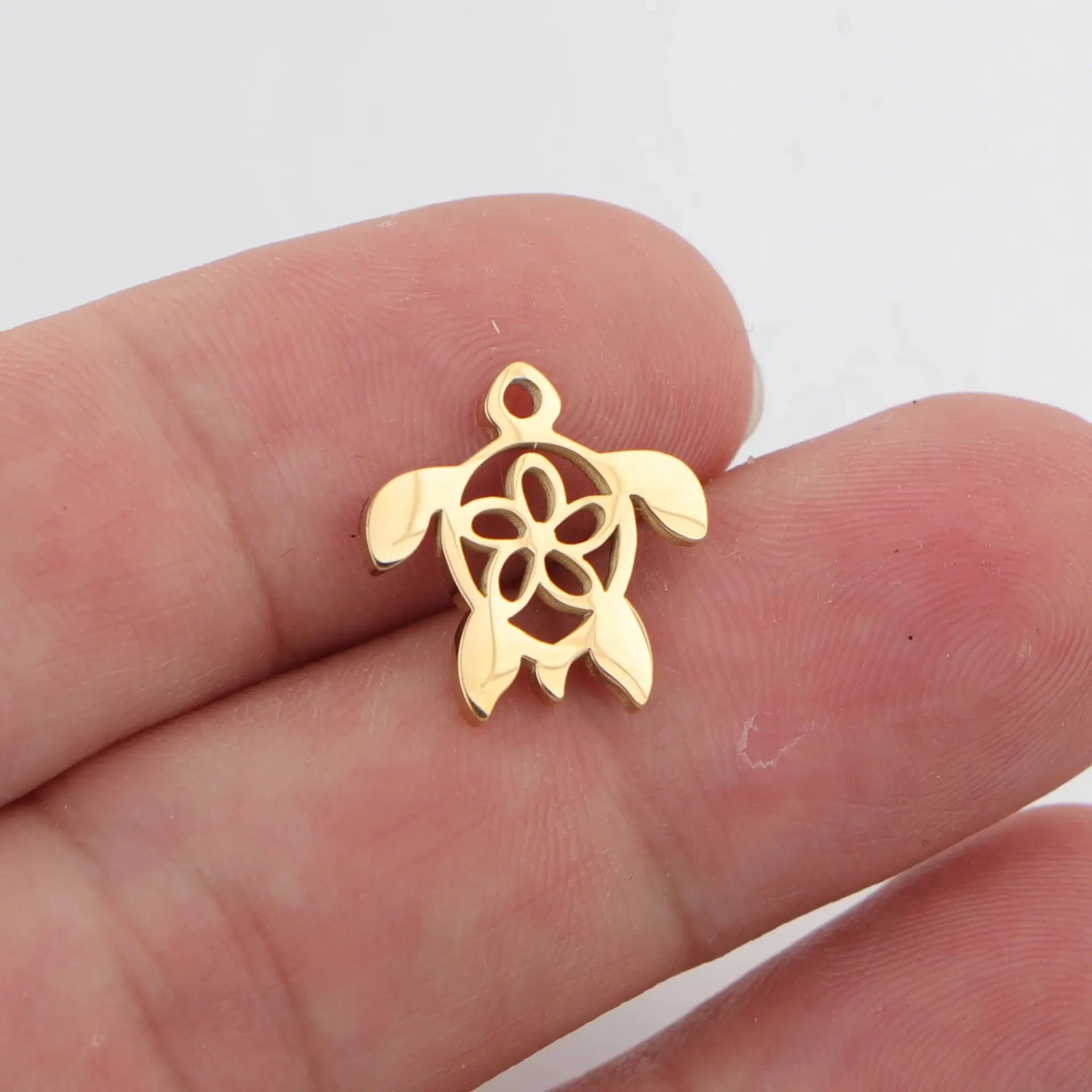 5pcs/lot Mirror Polished Stainless Steel Turtle Shell Starfish Sailboat Tortoise Charms Pendants for DIY Jewelry Making