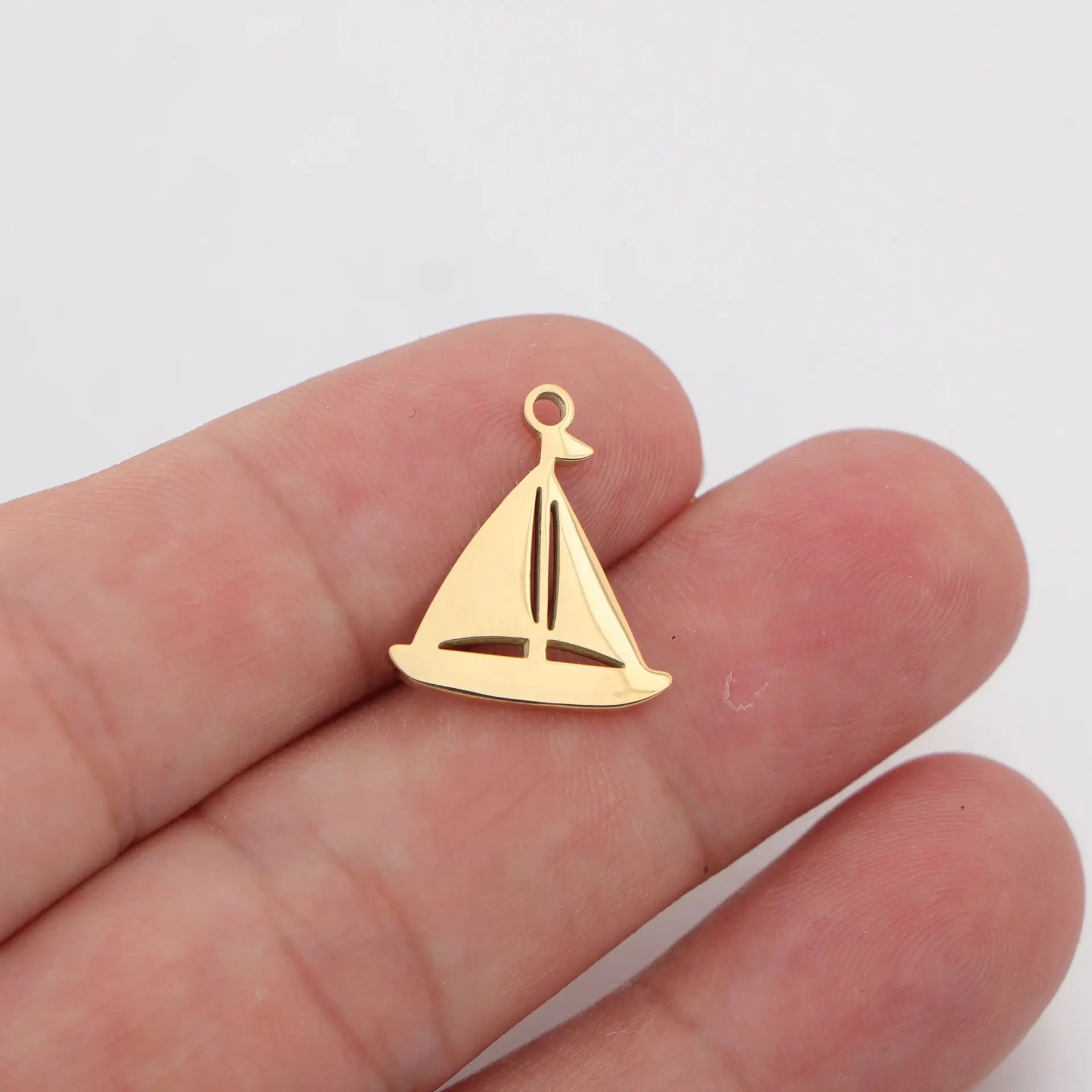 5pcs/lot Mirror Polished Stainless Steel Turtle Shell Starfish Sailboat Tortoise Charms Pendants for DIY Jewelry Making