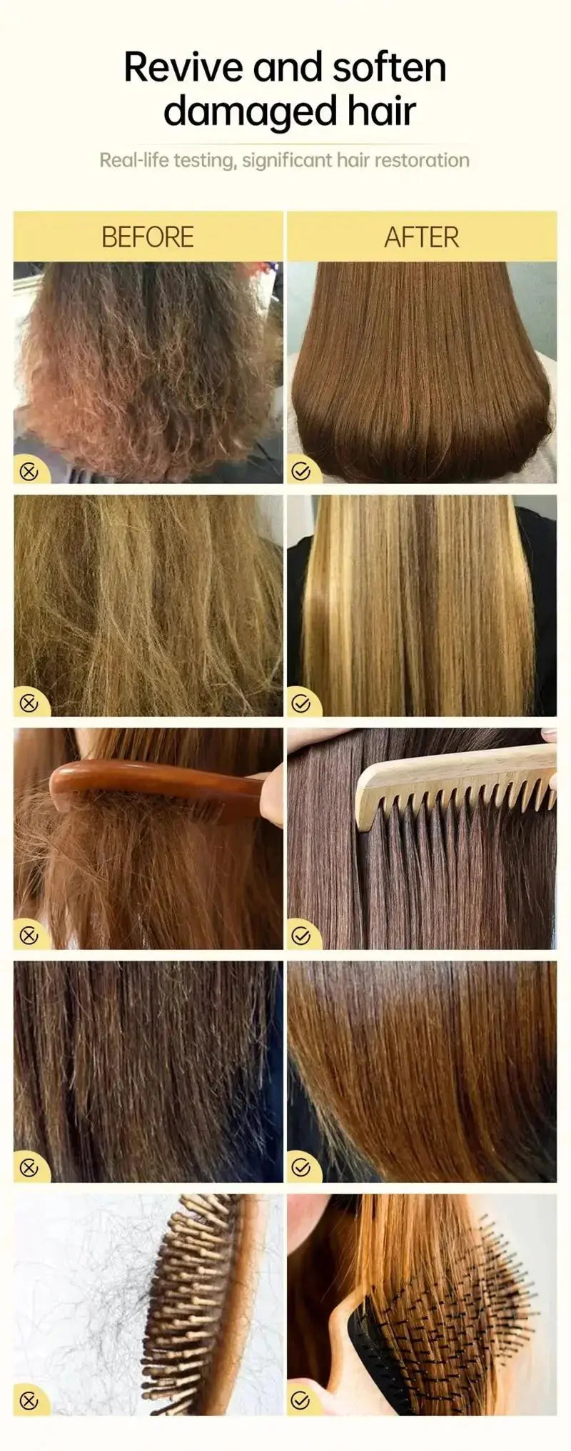 Keratin Hair Mask Magical 5 Second Repair Damage Frizzy Soft Smooth Shiny Hair Deep Moisturize Hair Treat Repair Hair Care Mask Avivanastore