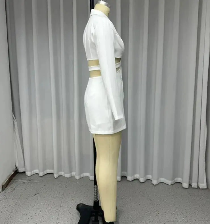 Dresses for Women 2023 Elegant Ruffle Hem Long Sleeve V-Neck Blazer Dress Button Blazer Work Formal Dresses Commuting