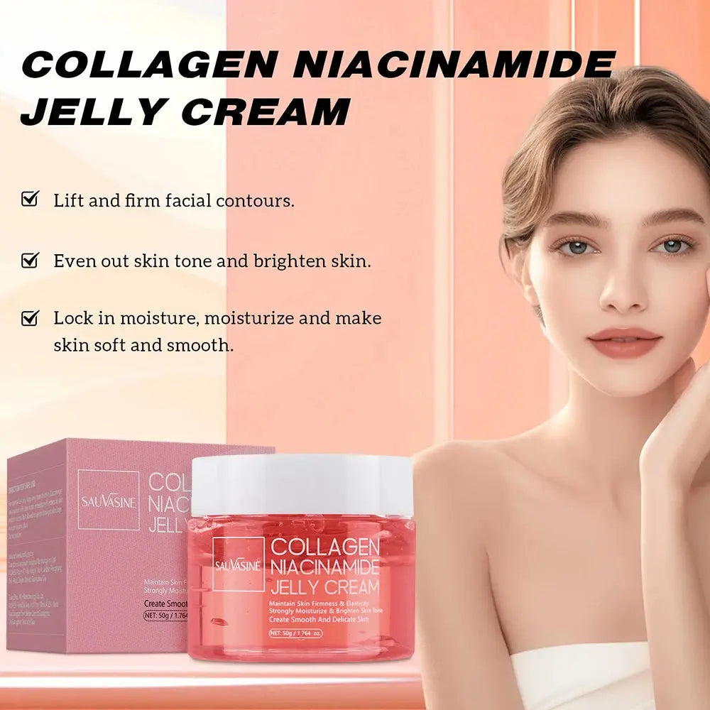 24h Glow & Lifted Collagen Jelly Cream Niacinamide And Hydrolyzed Collagen Strengthen The Skin Barrier And Moisturize The Skin Avivanastore